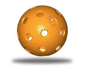 Floorball Wettkampfspielball in orange