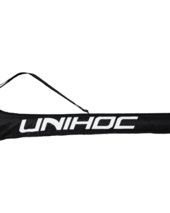 Schwarze Floorballschlägertasche Unihoc Starter Eco für lange Floorballschläger